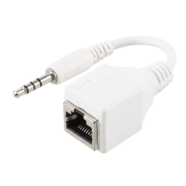 CAT5 RJ45 ソケットから3.5mm 4極オスプラグ オーディオイーサネットLANネットワークアダプター、全長: 約13cm