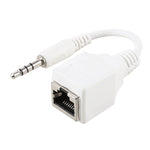 CAT5 RJ45 ソケットから3.5mm 4極オスプラグ オーディオイーサネットLANネットワークアダプター、全長: 約13cm