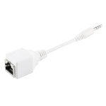 CAT5 RJ45 ソケットから3.5mm 4極オスプラグ オーディオイーサネットLANネットワークアダプター、全長: 約13cm