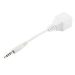 CAT5 RJ45 ソケットから3.5mm 4極オスプラグ オーディオイーサネットLANネットワークアダプター、全長: 約13cm