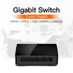 Tenda SG105 ミニ 5ポート 1000Mbps ファーストギガビットイーサネットネットワークスイッチ LANハブ、Tenda SG105 5ポート ブラック