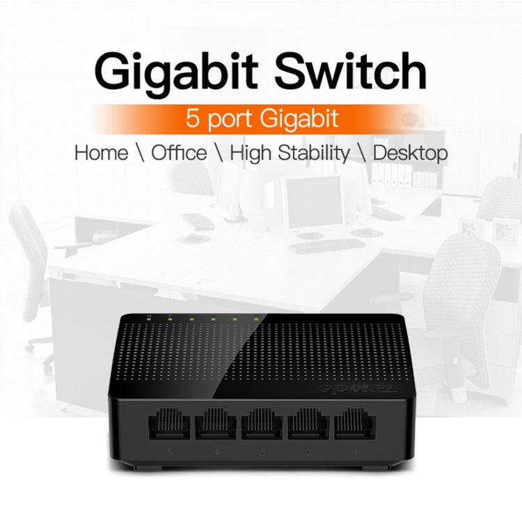 Tenda SG105 ミニ 5ポート 1000Mbps ファーストギガビットイーサネットネットワークスイッチ LANハブ、Tenda SG105 5ポート ブラック