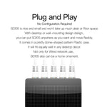 Tenda SG105 ミニ 5ポート 1000Mbps ファーストギガビットイーサネットネットワークスイッチ LANハブ、Tenda SG105 5ポート ブラック