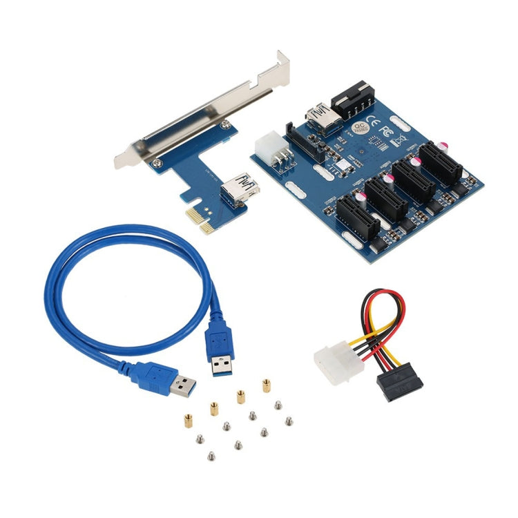 PCI-E to PCI-E コンバーターカード 1から4 1Xエクスプレスカード 4ポートPCI-Eスロット付き