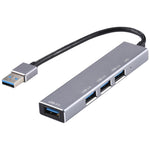 3019 4ポート USB 3.0 to USB 3.0 アルミ合金ハブアダプター LEDインジケーター付き