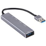 3019 4ポート USB 3.0 to USB 3.0 アルミ合金ハブアダプター LEDインジケーター付き