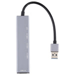 3019 4ポート USB 3.0 to USB 3.0 アルミ合金ハブアダプター LEDインジケーター付き