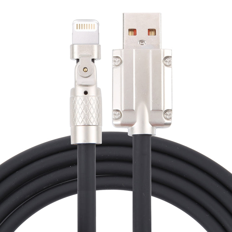 Mechシリーズ 6A 120W USBから8ピン180度メタルプラグ急速充電ケーブル、長さ：1.2m、1.2m 8ピン、1.2m 180度8ピン
