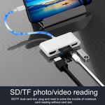 75215 5イン1 8ピンからHDMI + SDカードスロット + TFカードスロット + USB + 8ピン充電ポート HDビデオコンバーター、75215