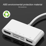75215 5イン1 8ピンからHDMI + SDカードスロット + TFカードスロット + USB + 8ピン充電ポート HDビデオコンバーター、75215