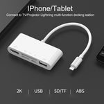 75215 5イン1 8ピンからHDMI + SDカードスロット + TFカードスロット + USB + 8ピン充電ポート HDビデオコンバーター、75215