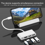 75216 4イン1 8ピンからHDMI + 8ピン充電 + 2 USBポート HDビデオコンバーター、75216