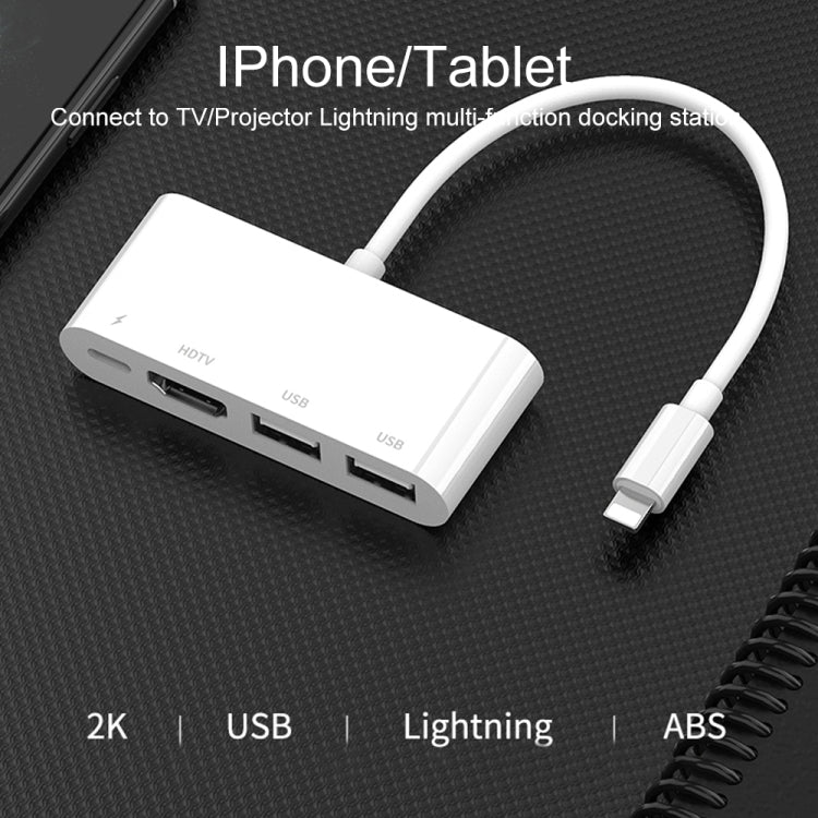 75216 4イン1 8ピンからHDMI + 8ピン充電 + 2 USBポート HDビデオコンバーター、75216