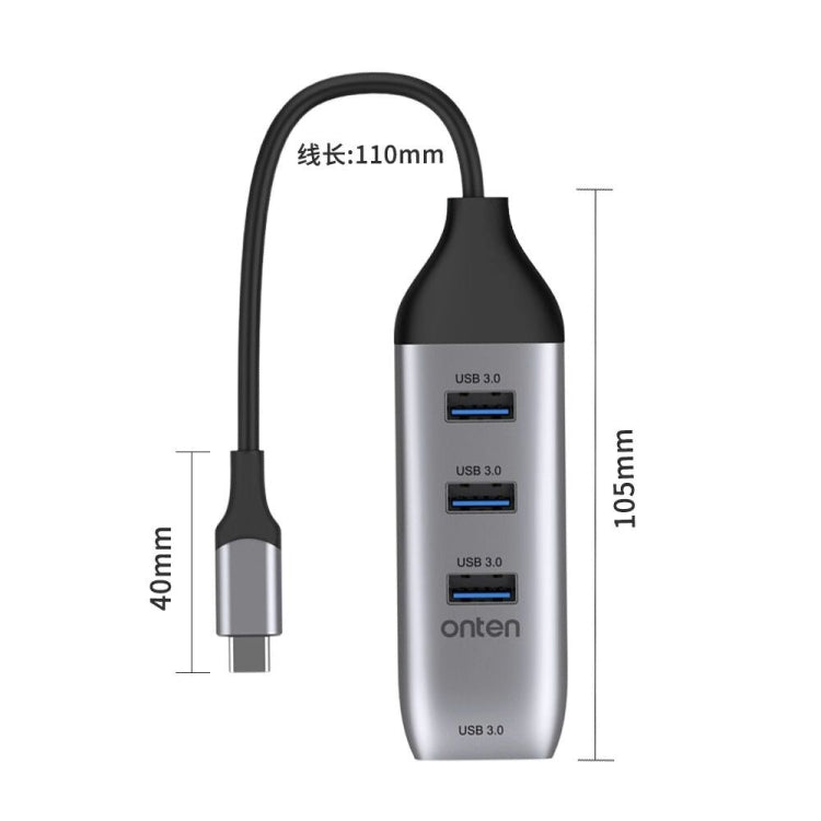 Onten 95118U 4in1 USB-C / Type-C to 4 USB 3.0ポート 多機能ハブ コンバータードッキングステーション, 95118U