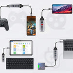 Onten 95118U 4in1 USB-C / Type-C to 4 USB 3.0ポート 多機能ハブ コンバータードッキングステーション, 95118U