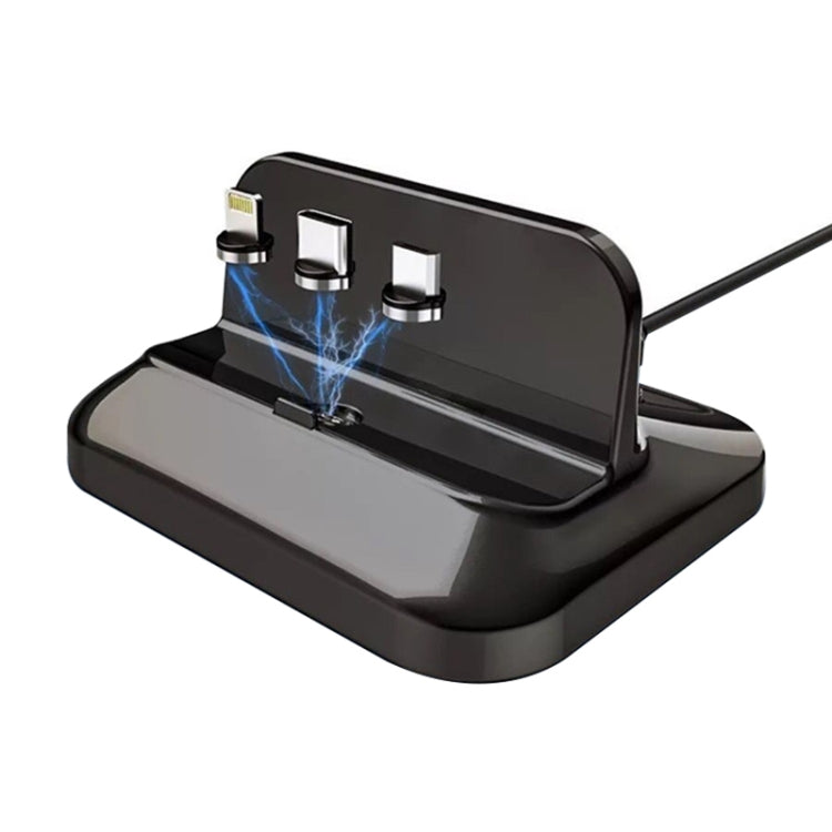 XBX-02 3イン1 8ピン + USB-C / Type-C + マイクロUSB プラグ 磁気充電ベース、XBX-02