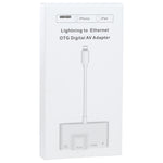 4イン1 8ピンオスから8ピン電源 + RJ45イーサネット + HDMI + USBカメラメス OTGデジタルAVアダプター、RJ45イーサネット