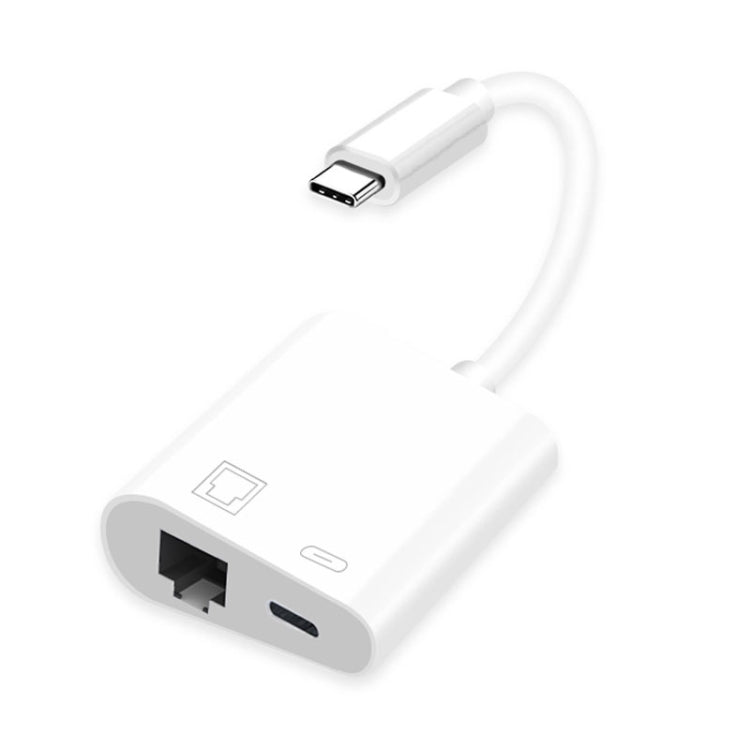 NK-1035 TC 2in1 USB-C / Type-Cオス-イーサネット＋Type-C電源メスアダプター、NK-1035 TC