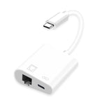NK-1035 TC 2in1 USB-C / Type-Cオス-イーサネット＋Type-C電源メスアダプター、NK-1035 TC
