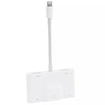 NK-1033 5イン1 8ピンオスからデュアルUSB + 3.5mm AUX + イーサネット + 8ピン電源メスアダプター、NK-1033