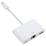NK-107 3イン1 8ピンオスからUSB + 1000Mイーサネット + 8ピン電源メスアダプター、NK-107