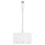 3in1 USB-C / Type-Cオス-USB＋100M RJ45イーサネット＋Type-C電源メスアダプター、3in1