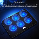 ICE COOREL Notebook Computer Base Silent Six-fan Cooling Holder Heat Sink, Style: Ordinary, Style: Ordinary