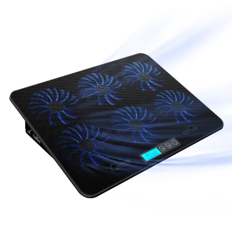 ICE COOREL ノートパソコン用ベース 速度制御静音6ファン冷却ホルダー 冷却ラック、スタイル：フラッグシップ、スタイル：フラッグシップ