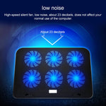 ICE COOREL ノートパソコン用ベース 速度制御静音6ファン冷却ホルダー 冷却ラック、スタイル：フラッグシップ、スタイル：フラッグシップ