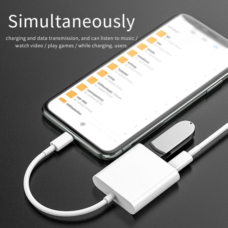 11cm 8ピンオス to USB & 8ピンデータ充電ケーブル カメラリーダーアダプター、iOS 9.2以上対応