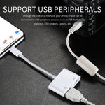 11cm 8ピンオス to USB & 8ピンデータ充電ケーブル カメラリーダーアダプター、iOS 9.2以上対応