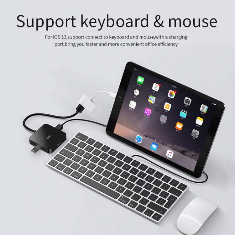 11cm 8ピンオス to USB & 8ピンデータ充電ケーブル カメラリーダーアダプター、iOS 9.2以上対応