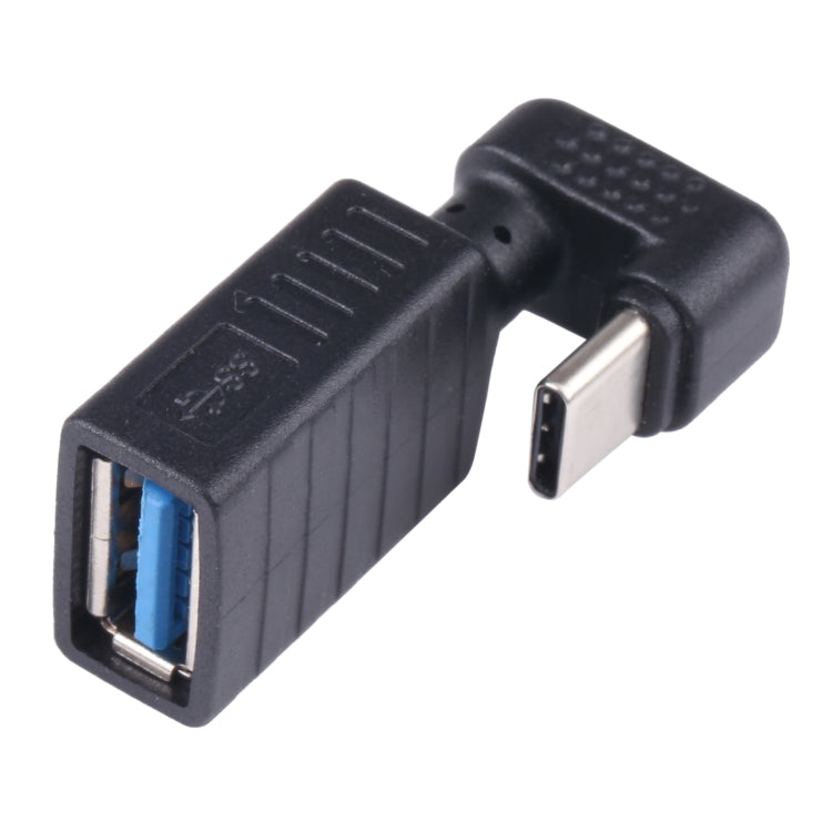 USB-C / Type-CオスからUSB 3.0メス U字型エルボーOTGアダプター、Type-CからUSB 3.0