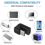U字型 USB-C / Type-C オス-メスアダプター Type-C to Type-C