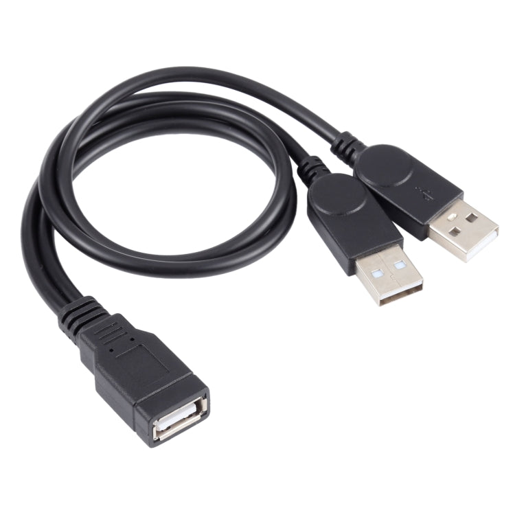 USBメスから2つのUSBオスケーブル、長さ：約30cm