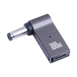 100W USB-C / Type-C メスからDC 5.5 x 2.1mm オス コンピューター充電アダプター、Type-C メスからDC 5.5 x 2.1mm オス