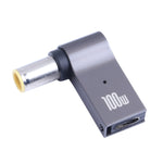 100W USB-C / Type-C メスから DC 7.9x5.0mm オス コンピューター充電アダプター Lenovo用、Type-C メスから DC 7.9x5.0mm オス