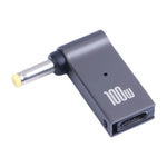 100W USB-C / Type-C メス から DC 4.0x1.7mm オス パソコン充電アダプター Lenovo用、Type-C メス から DC 4.0x1.7mm オス（イエロー）