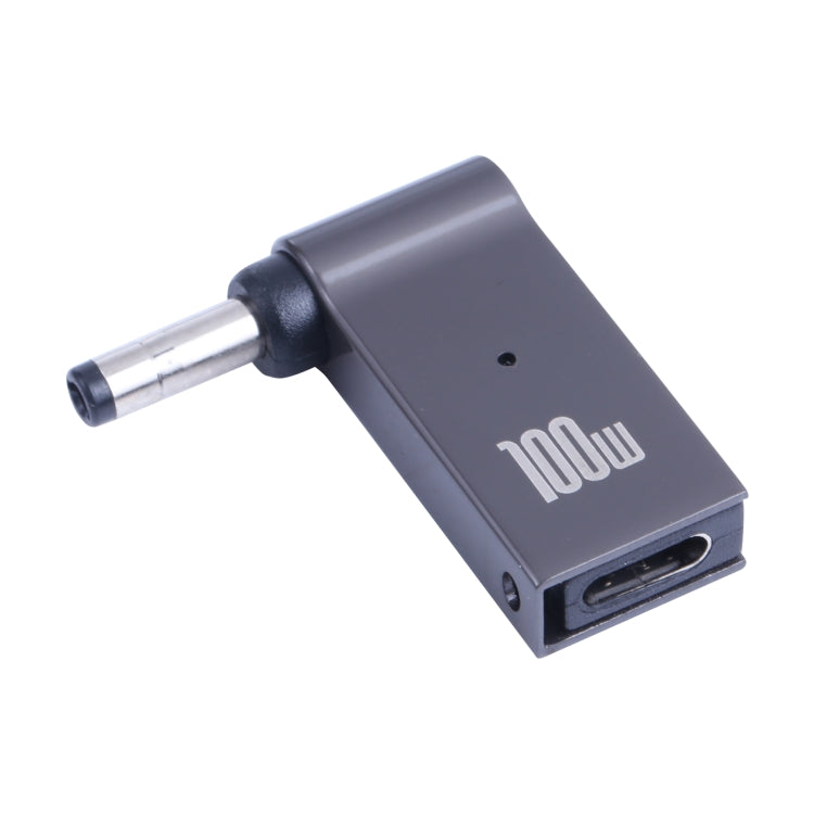 100W USB-C / Type-C メスからDC 4.0x1.7mm オス コンピューター充電アダプター Lenovo用、Type-C メスからDC 4.0x1.7mm オス（ブラック）