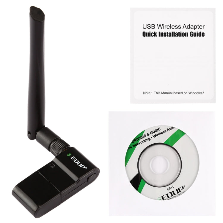 EDUP EP-AC1635 600Mbps デュアルバンド無線11AC USBイーサネットアダプター 2dBiアンテナ付き ノートパソコン/PC用、EP-AC1635