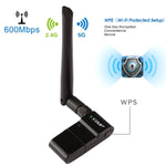 EDUP EP-AC1635 600Mbps デュアルバンド無線11AC USBイーサネットアダプター 2dBiアンテナ付き ノートパソコン/PC用、EP-AC1635