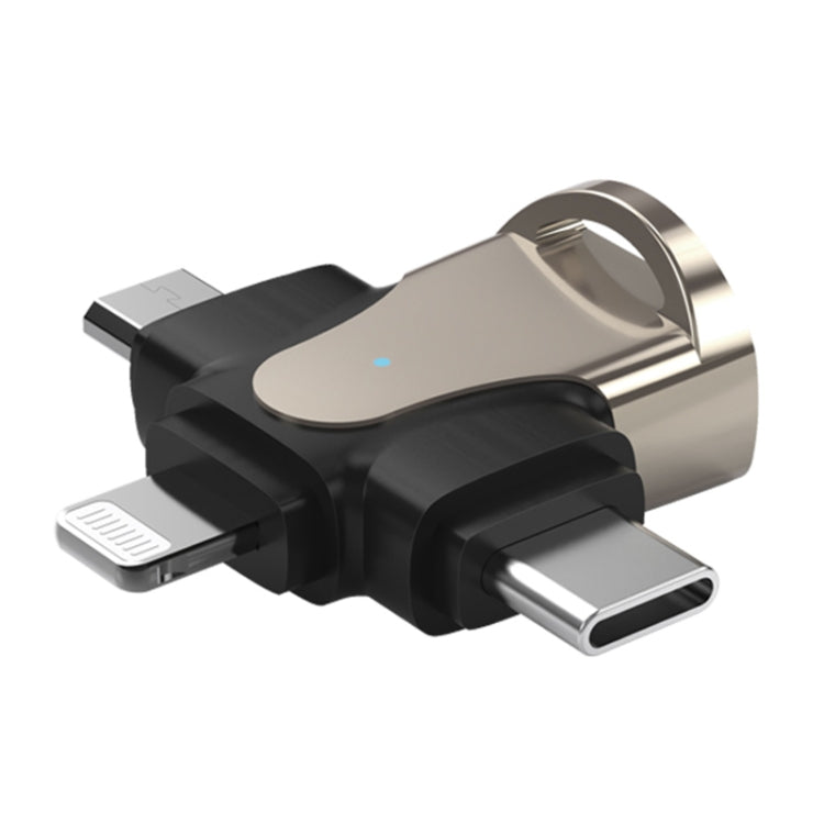 3in1 OTGアダプター、USB-タイプC / マイクロUSB / 8ピン