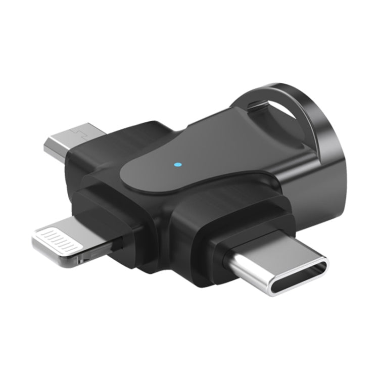 3in1 OTGアダプター、USB-タイプC / マイクロUSB / 8ピン