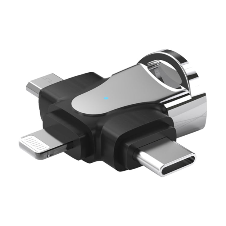 3in1 OTGアダプター、USB-タイプC / マイクロUSB / 8ピン