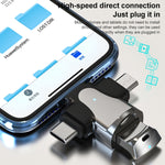 3in1 OTGアダプター、USB-タイプC / マイクロUSB / 8ピン