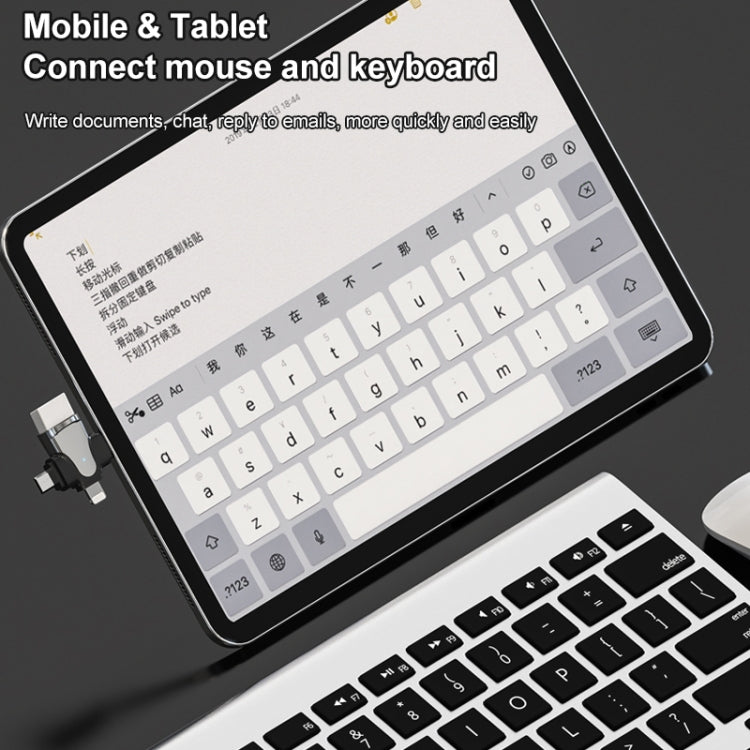 3in1 OTGアダプター、USB-タイプC / マイクロUSB / 8ピン