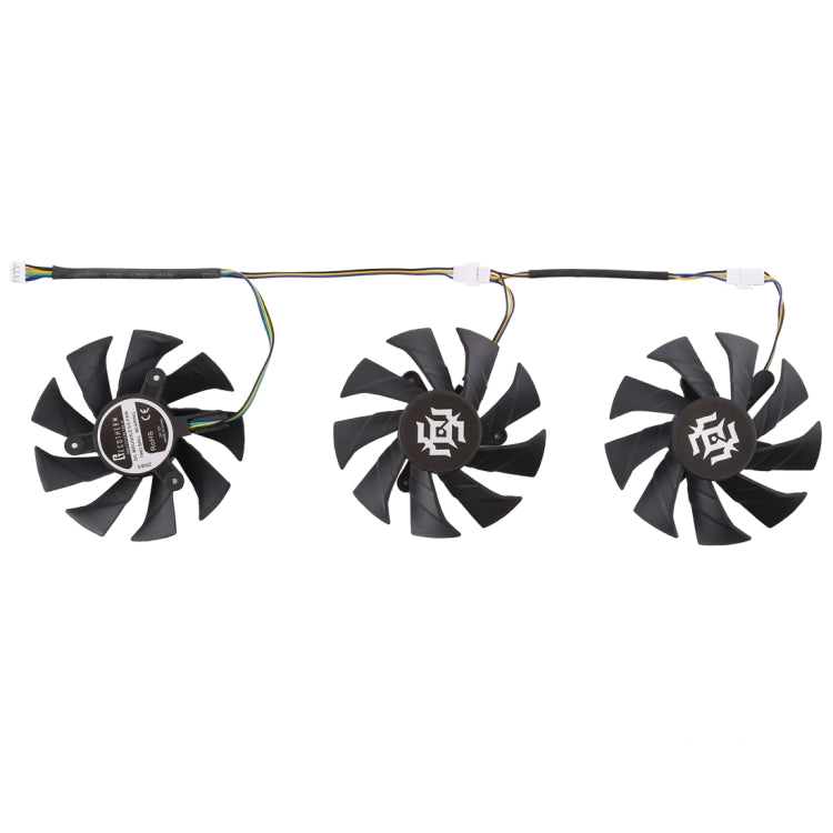 3個入り グラフィックスカード冷却ファン Zotac GTX 1070-8GD5 X-OC用、直径：85mm、0.5A 直径：9.5mm（3個入り）