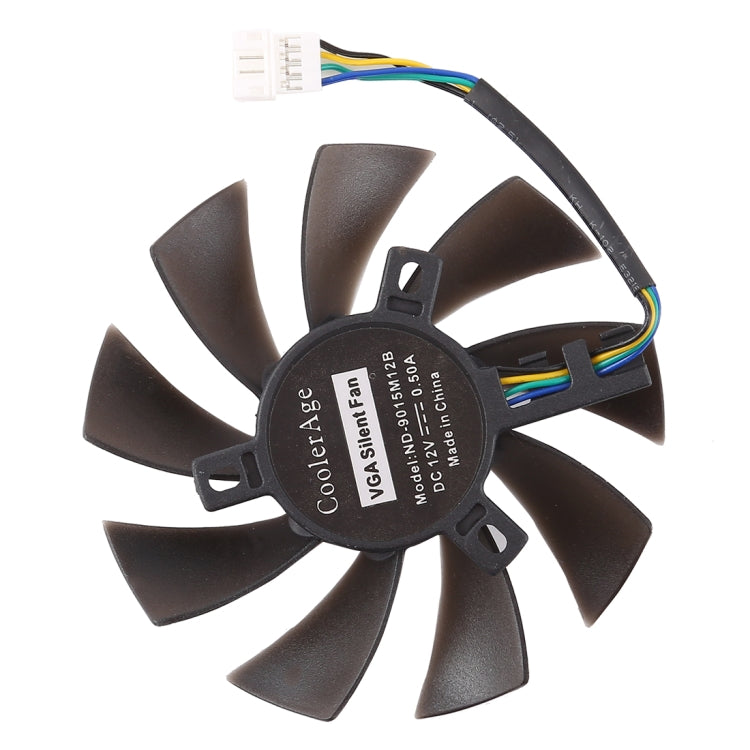 T129215SU 4ピン二重ボールベアリング交換用冷却ファン MSI Gigabyte GTX 1060 RX 480 460 570 580 R9 290X RX 550カードクーラーファン用、直径：85mm、4ピンオス