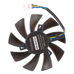 T129215SU 4ピン二重ボールベアリング交換用冷却ファン MSI Gigabyte GTX 1060 RX 480 460 570 580 R9 290X RX 550カードクーラーファン用、直径：85mm、4ピンオス
