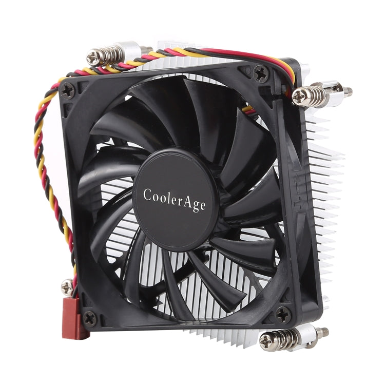 CoolAge 1155-1U DC 12V 2000RPM 30.5cfm アルミニウムヒートシンク 油圧ベアリング冷却ファン Intel 1150 1156 1151対応 CPU冷却ファン、1155-1U アルミニウム